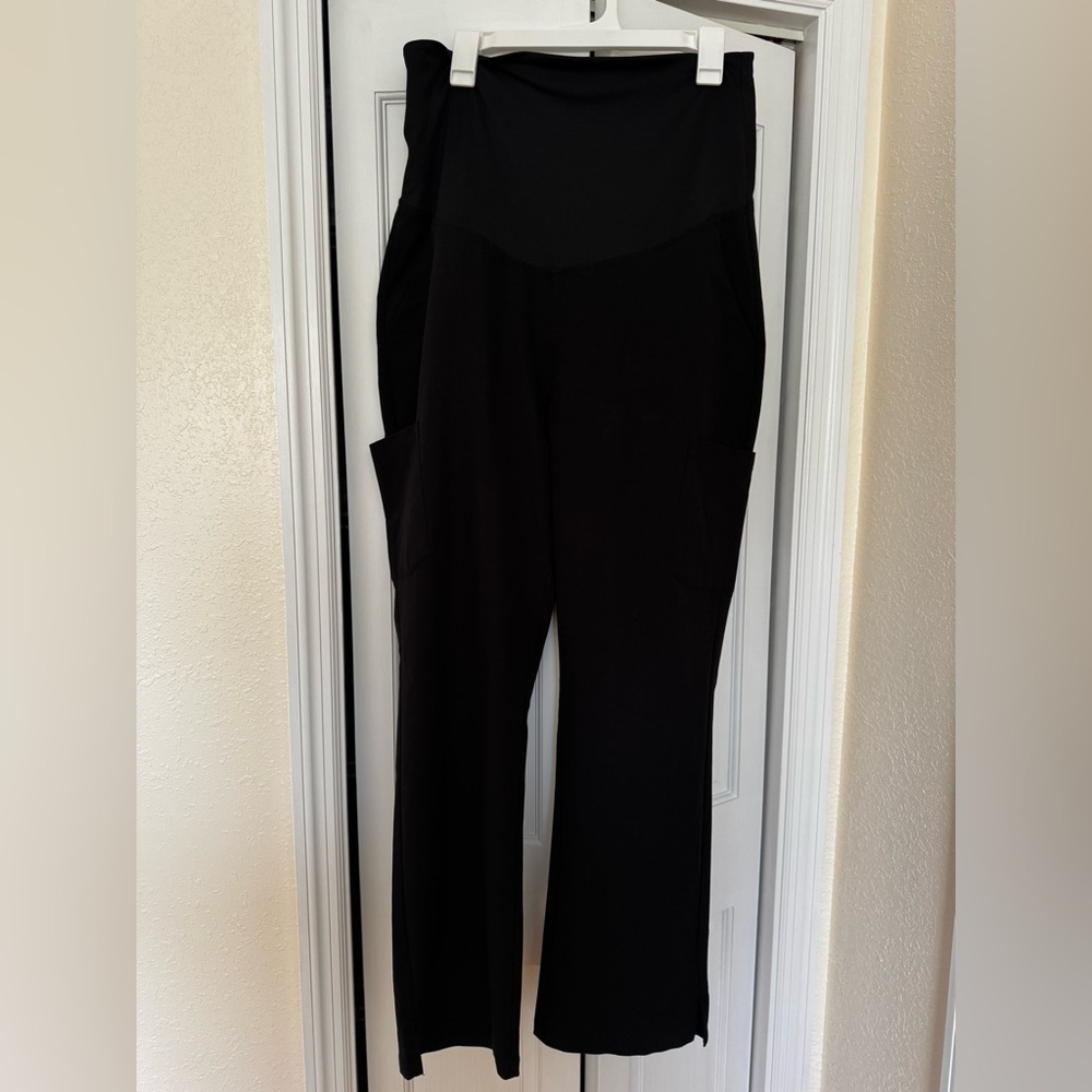 Mandala Black MATERNITY Scrub Pants